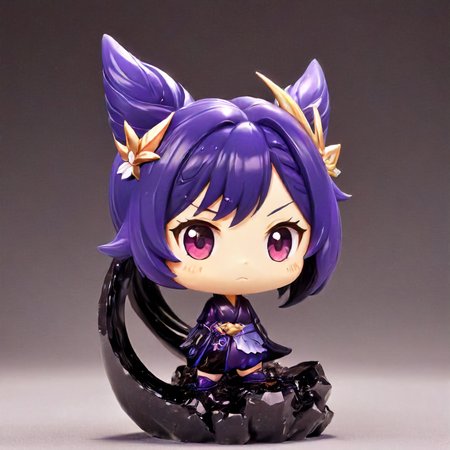keqing \(genshin impact\) made out of obsidian <lora:Obsidian SDXL:1>    <lora:keqing:1>
