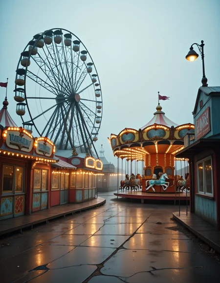 abandoned amusement park pony