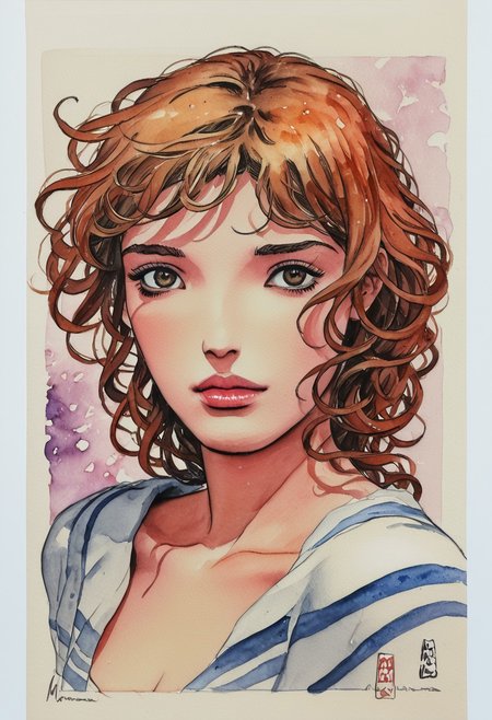 MMWC,a princess with her tiger and white eagle,watercolors,watercolor technique,pen and ink line arts,watercolor french paper texture,watercolor brush strokes, milo manara watercolors art style,,milo manara art style,watercolors,watercolor paper,watercolor techniques,watercolor brush texture,watermark.