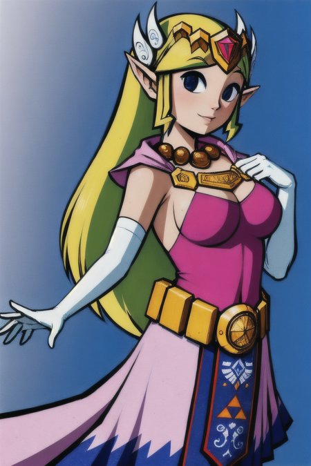 (Realistic:1.5) solo EdobLOZSpiritTracksZelda big breasts <lora:EdobLOZSpiritTracksZelda_v1.2:0.8>