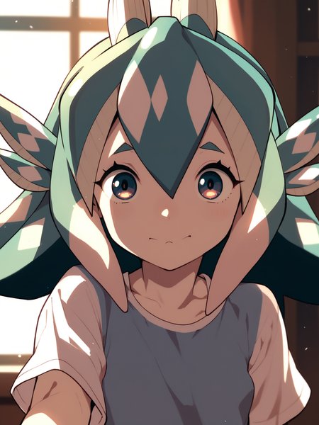 <lora:happy_tentacle-paisci-v0.1-000028:0.9>, ht_paisci, shirt, pants, indoors , 1girl, solo, portrait , wide-eyed , (excited :1), , looking at viewer , , facing viewer , score_9, score_8_up, score_7_up, score_6_up, score_5_up, score_4_up