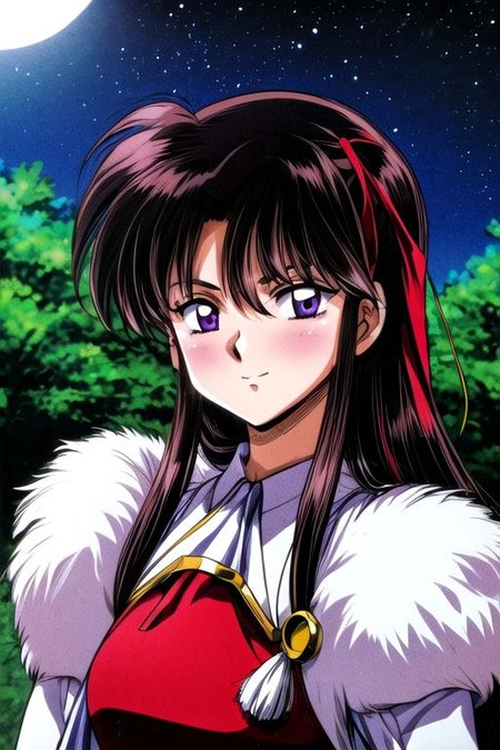 best quality 1girl Setsun4 solo long hair,  (night time) forest background black hair very long hair purple eyes multicolored hair armor, small, (fur trim) (medium body),<lora:EMS-179-EMS:0.800000>,<lora:EMS-293862-EMS:0.800000> bow, hair_bow, hair_tubes, red_bow, brown_hair, long_hair, bangs, ascot, frilled_bow, yellow_ascot, blush, smile, hair_between_eyes, athletic, armor, miko, strengthmda,  Smiling, happy, dragoon helmet, (helmet)