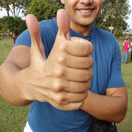 Close-up, thumbs-up