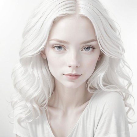 Portrait photography:2.3 of white woman, young, beautiful, high key