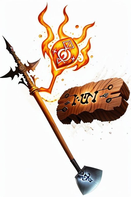 shovel,, wood handed, (dark wood handle:1.1), with (glowing runes:1.2) , metal shovel head, metal spade,