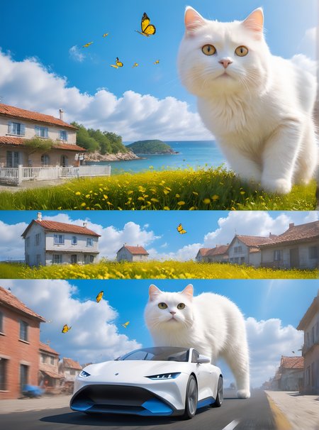 <lora:white cat è¿æV1.0-0008:0.8>,large white cat,a young girl,at the seaside,
6h
Flying cars zooming through the city's magnetic levitation tracks, leaving trails of light like lightning ,In the style of Unreal Engine 5 8K HD, (masterpiece, best quality, highres:1.2),