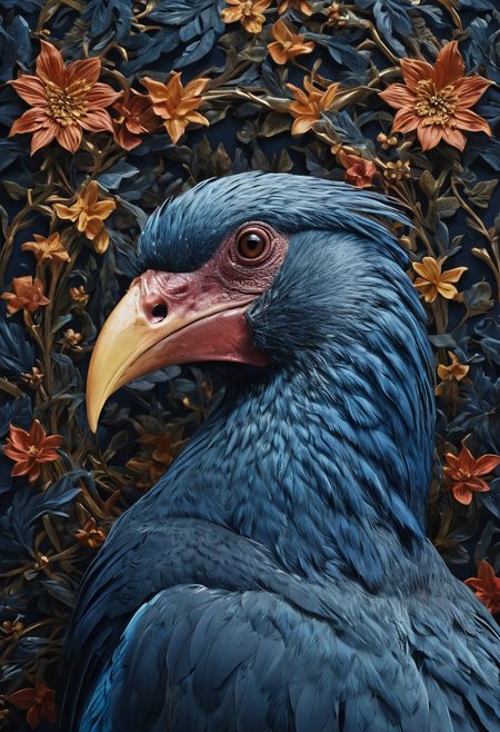 (vector art style:1.3), Portrait of an angry (hyperrealistic blue hour shot of night shot of hyper-detailed, beautifully color-coded, hyper photorealistic style light and space style night shot of exaggerated features, hyper-detailed, beautifully color-coded, ethereal Hornbill, 8k, buceros :: intricate details, ornate, flowery, bright colors background, peaceful, detailed illustration, octane render :: Johanna Rupprecht style, William Morris style :: trending on artstation, 
 masterpiece, best quality, realistic, very clear insane details, intricate details, beautifully color graded, insanely detailed and intricate, hypermaximalist, elegant, hyper realistic, super detailed, cinematic, highly detailed, {prompt], intricate, sharp focus, elegant, symmetry, perfect, fine, artistic, color spread, enhanced, dynamic composition, creative, ambient atmosphere, professional, glowing, radiant, vivid, beautiful, deep, determined,,, rich, striking, full, incredible, epic, thought, glorious, breathtaking, novel, scenic, amazing, singular, humorous interpretation, big head, big eyes, playful colors, satirical tone. Dark, lit, moody, mysterious. perceptual phenomena, immersive, minimal, detailed, sharp focus. Expressive, impasto, swirling brushwork, vibrant, "realistic, Poster design style, poster art, visually striking and informative poster, professional-grade execution, poster graphic design, (rough brush strokes: 1.5),
