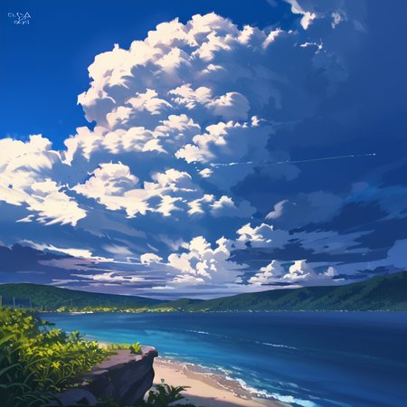 PDXL, <lora:AenuaV1:1>, a3nua, 
landscape, mountains on the left, ocean on the right, forest, beach, night on the left, day on the right, volumetric shadows, volumetric reflections, HDR, shot on Canon DSLR