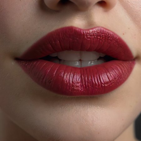 RAW photograph, 19yo, 1girl, (nsfw, extreme lip close up, [seductive|sexual|erotic|kissable] lips:1.5), vibrant colours, pursed lips, red lipstick, (imperfect skin, realistic skin texture, freckles:0.25), perfect teeth, makeup, pale skin, hyper realistic, highres, masterpiece, 8k, cinematic lighting, photoshoot <lora:RMSDXL_Enhance:2> <lora:sd_xl_dpo_lora_v1:0.5>