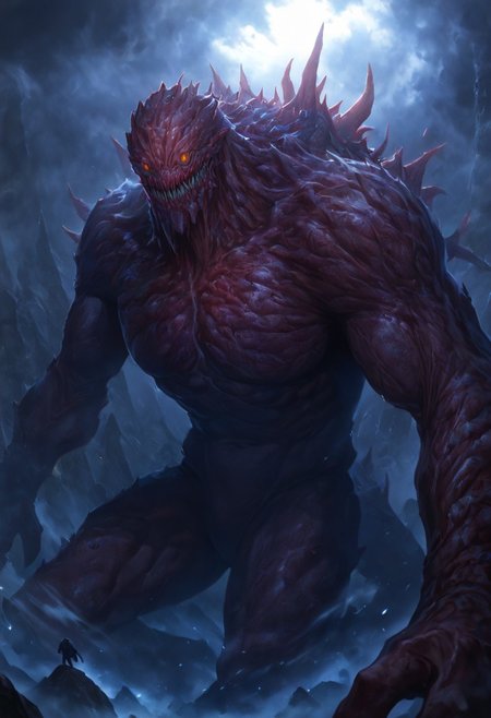 masterpiece, best quality, newest, absurdres, highres, 
TWEV1.0, no humans, monster, giant,