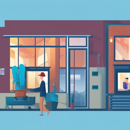 Vizitka background hero image for real estate company modern minimalist illustration