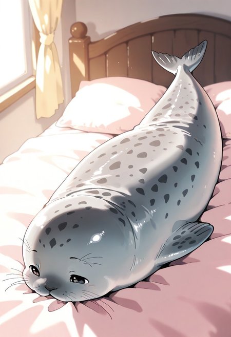 "(masterpiece, best quality, high quality, highres), very awa, highres, absurdres,
(naguru \(cyoroama\):0.9), (chii-kun \(seedyoulater\):0.7), 
(seal:1.1),
(no humans:1.1), (cute:1.2), comfy, solo, cozy,
beds, relaxed,
