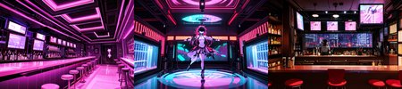 highly insanely detailed, masterpiece, top quality, best quality, highres, 4k, 8k, RAW photo, (very aesthetic, beautiful and aesthetic), 
__lazy-wildcards/subject/env-bg-interior/cyberpunk_club/prompts__, 
<lora:Cyberpunk_Club:0>, 
(1girl:1.3), 1other, 
__lazy-wildcards/dataset/background__,âââ