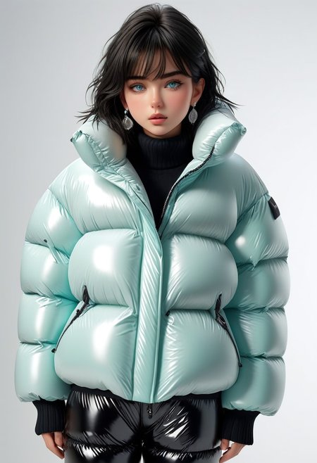 ((((down padded coat)))), ((((puffer pants)))), ((((full body, standing)))), ((((very warm)))), ((((hot)))), indoors, ((((sweating profusely)))), ((((sweat)))), ((((sweatdrop)))) masterpiece, best quality, (((masterpiece, illustration))), (super_detailed, 8k wallpaper, hyper_detailed, ultra_detailed, beautiful_and_delicate, intricate details), (girl, solo,small_girl, small_face), (medium_black_hair, bangs pinned back , single_side_earring) , (disheveled_hair, beautiful_detailed_hands ) , (beautiful_detailed_aqua_eyes), (deepen contour, depth of field, chromatic_aberration, dynamic_light, dynamic_shadow, perfect lumination), padded cuffs, padded collar, Thick padded cuffs, Thick padded collar, <lora:Collar-SDXL:0.6>, <lora:Cuffs-SDXL:0.6>, <lora:Puffer_Jacket_and_Down_Jacket_-_Extra_Puffy_Jackets:0.4>, <lora:snowpants_v1:0.4>, <lora:detailed_notrigger:1>