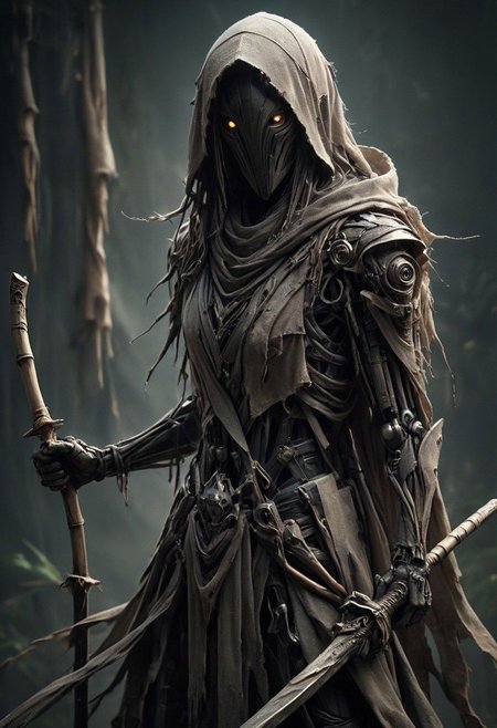 Super Closeup Portrait, Create a neon-pastel dystopian description capturing the essence of a slender busty Cyborg wearing a boldly patterned torn Shadow linen hooded Cape and Large round Rice picker hat, It gazes directly at the camera, extending his arm with His Bamboo katana sword and bamboo shield. . The surreal scene is further enhanced as her long hair seamlessly merges with the vibrant background.
raw photo, photorealistic, high detailed texture, 8k uhd, dslr, soft lighting, high quality, film grain, Fujifilm XT3, highly detailed photography, atmospheric haze, Film grain, cinematic film still, shallow depth of field, highly detailed, high budget, cinemascope, moody, epic, OverallDetail, gorgeous, 2000s vintage RAW photo, photorealistic, candid camera, color graded cinematic, eye catchlights, atmospheric lighting, skin pores, imperfections, natural, shallow dof