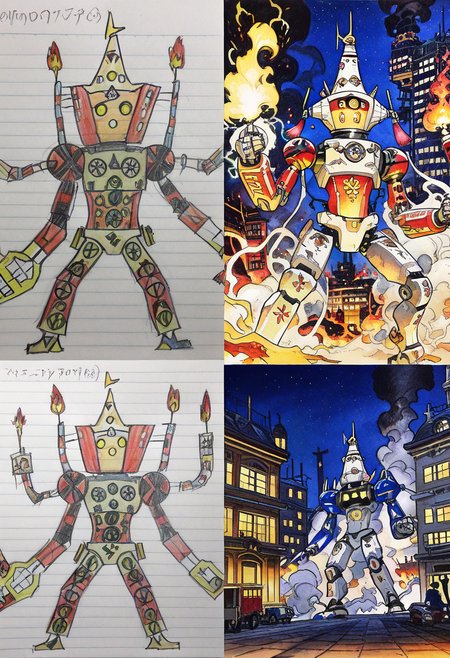 robot, fire, mecha, electricity, glowing, smoke, building, night    ,<lora:Pr0VsN00b:1.0>,
