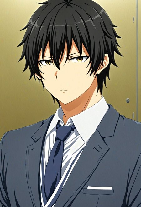 high resolution, solo, best quality, 1Boy, Seiya Kanie, black hair, short hair, thin, school life, school uniform, OverallDetail