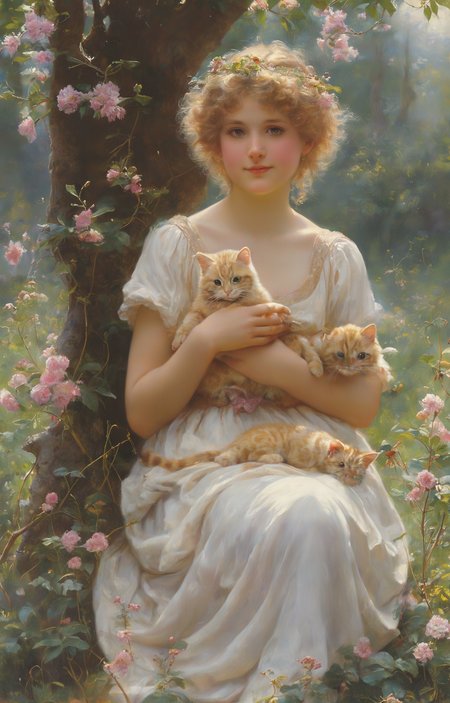masterpiece,best quality,<lora:tbh270-sdxl:0.9>,illustration,style of Guillaume Seignac animals