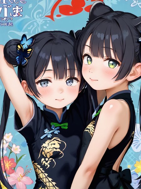 detailed background, shiny skin, posing, rating safe, 
<lora:chipokan.pony:1>,
chipokan,  
 <lora:shunkoki.pony:1>,
shun, kisaki, 2girls,  
upper body,