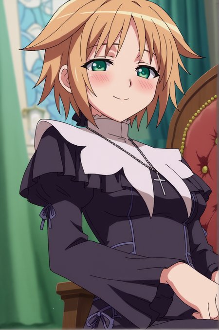 score_9, score_8_up, score_7_up,anime_source, source_anime, best background, detailed background, anime screencap,  Teresa, 1girl, solo, traditional nun,  seductive body, blush, light smile, full body, dynamic angle, dynamic camera, sit, chair, indoors,  <lora:JN_Teresa_Beria:0.8>