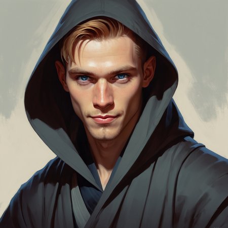 monk  by Malcolm Liepke and Stephen Wicks in the style of Charlie Bowater