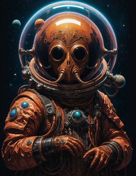 by Hariton Pushwagner and lovecraftian,  neo-pop, a planet where the inhabitants have evolved to live in space, hyper detailed, professional poster art, bold lines, award winning,  trending on ArtStation , (intricate details, masterpiece, best quality:1.4), looking at viewer, dynamic pose
<lora:add-detail-xl:1> <lora:xl_more_art-full_v1:0.5>  <lora:NicolaSamori:0.5> in the style of nicola samori <lora:looking_at_viewer:2>