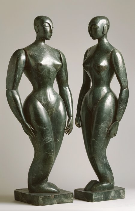 masterpiece,best quality,<lora:tbh217-sdxl:0.9>,illustration,style of William Zorach portrait of Housework robots