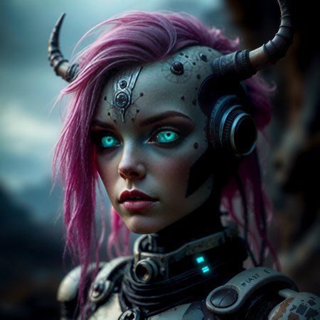 portrait of a vikingpunk post-apocalyptic robot.    <lora:scifi/fluxPunk_v1.safetensors:1.0>,  <lora:flux/Sinfully_Stylish_.02_for_FLUX-000002.safetensors:1.0>,  styles/MysticFantasy.safetensors:0.8>, <lora:flux/flux_realism_lora.safetensors:0.8>,