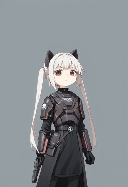 score_9, score_8_up, score_7_up, 1girl, solo, easynegative helldiver,one girl,flat chest,((((very long twin tails)))))red eyes,cat ears,fox tail,(((((armor)))),((flak armor))),fox tail(((assault rifle)))))