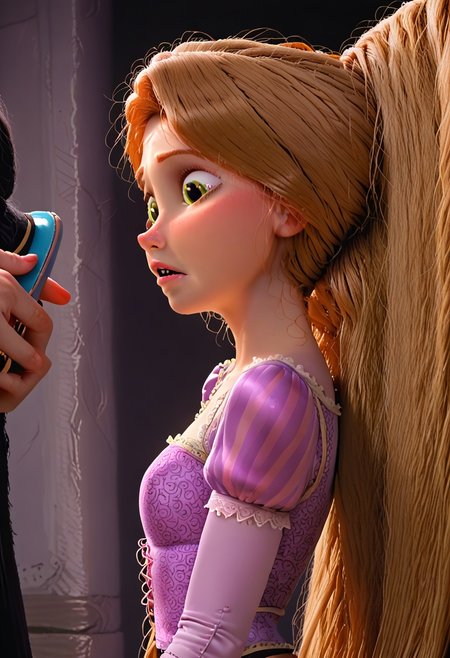 score_9, score_8_up, score_7_up, score_6, score_5, score_4, source_cartoon, realistic,((rapunzel)) rating_questionable , <lora:princess_rc_pony_v2:0.8> <lora:incase_style_v3-1_ponyxl_ilff:0.8> <lora:Liking_Masturbation-000014:0.8> 5h3m4strb8, from side,looking in awe,