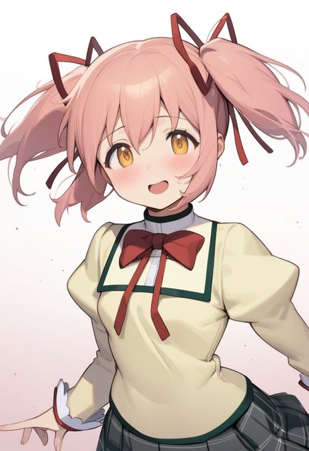 masterpiece,best quality,very aesthetic,absurdres,<lora:magica_2girl:1>,kaname_madokaï¼mitakihara_school_uniform