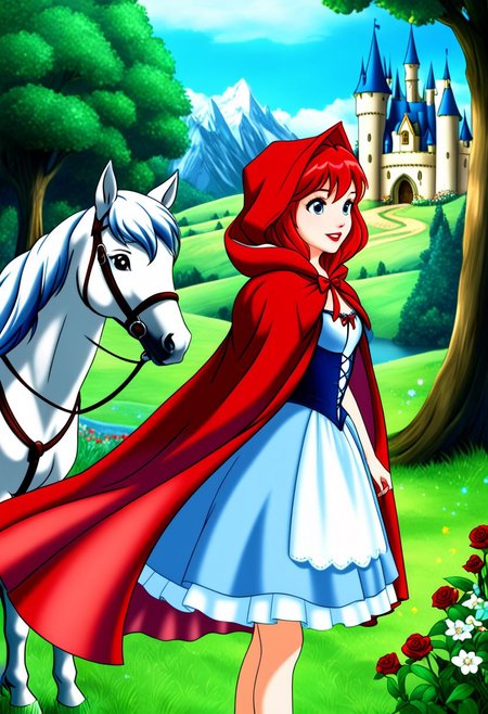 8K. Little Red Riding Hood and SnowWhite. (Enchanted home environemnt)
Anime_theme
<lora:Little Red Riding Hood XL + SD1.5LITTLE RED RIDING HOOD_v:2.0>
<lora:DIsney Princesses PONY EDIT by Foxie Queen>