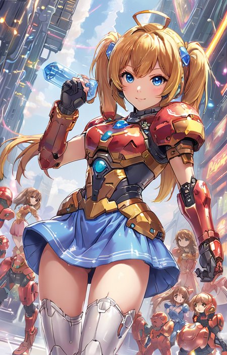 masterpiece,high quality,style of Metroid,<lora:tbh387-sdxl:0.75>, portrait of idolmaster cinderella girls,