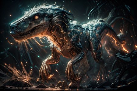 (masterpiece, best quality, highres:1.2), (photorealistic:1.2), (intricate and beautiful:1.2), (detailed light:1.2), (colorful, dynamic angle), RAW photo, full body shot, cinematic photography,glowing, lightning, solo, velociraptor, glowing eyes, ancient temple,
<lora:Dianhuun218 (11):0.6>,, (highres textures), dynamic pose, bokeh, soft light passing through hair, (abstract background:1.3), (sharp), exposure blend, bokeh, (hdr:1.4), high contrast, (cinematic), (muted colors, dim colors, soothing tones:1.3), morbid