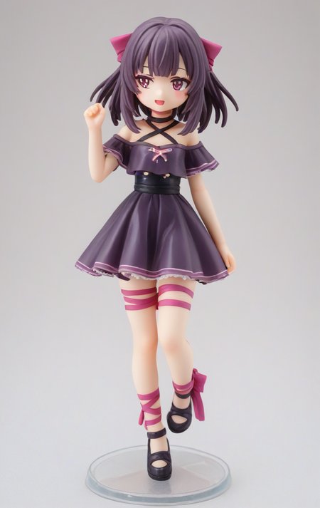 score_9, source_cartoon, 1girl, <lora:Anime_Figure_P1:0.7> figure,  <lora:fallenshadow_pony:1> Fallenshadow, criss-cross halterneck, leg ribbon