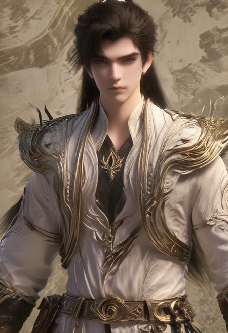 score_9,score_8_up,score_7_up,source_anime,realistic,1boy,shi_hao,perfect_world,solo,male focus,black hair,looking at viewer,long hair,big eyes,belt,,<lora:ShiHao__Pefetct_World-000014:0.8>