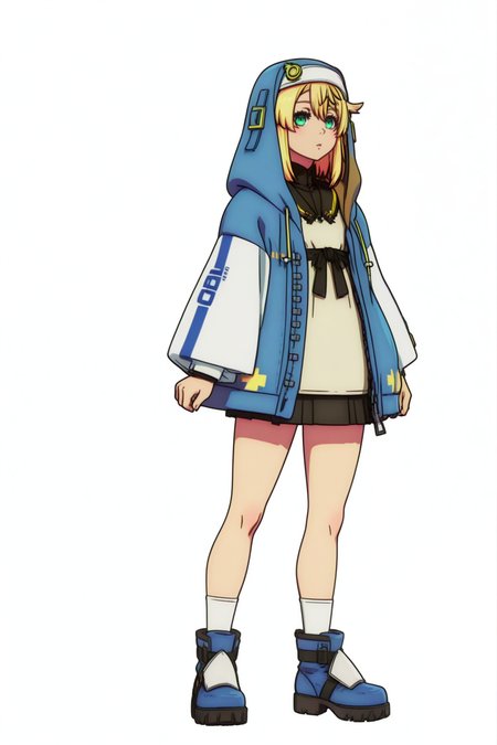 Bridget, full body, anime coloring <lora:Guilty_Gear_Strive_-_Dual_Rulers_-_Bridget_-_illustrious:0.8>