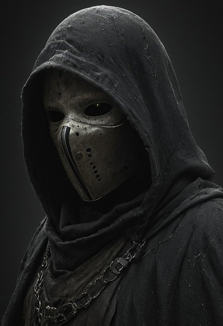 Lenticular, DARK, Low Angle View,. a hkstyle woman with rotten plague doctor mask and a outworn detailed old high collar cyberpunk Samurai jacket, Large linen cape ,surrounded by a detailed monochrome spacescape with translucent dark-amber Highlights, hyper-detailed, sharp, high resolution, high quality, 32K, Ultra realistic, HD, super detailed, line art, abstract style