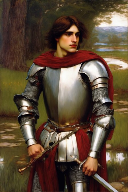 John William Waterhouse Style - John William Waterhouse Romantic handsome knight
