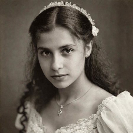 a photo portrait of young italian girl Desdemonia, Othello's wife