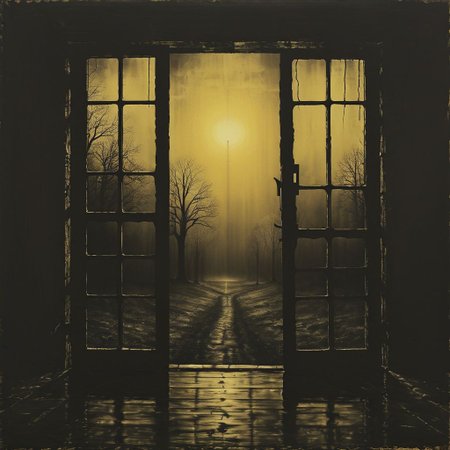 siluete, prison, landscape, doors, oriantal, techno, cell,  hope, prison, ,8k, master piece, Cinematic, Beautiful Lighting, trending on Devianart, surreal Art, Fantasy, Digital Art, Impressionistic, Surrealist,