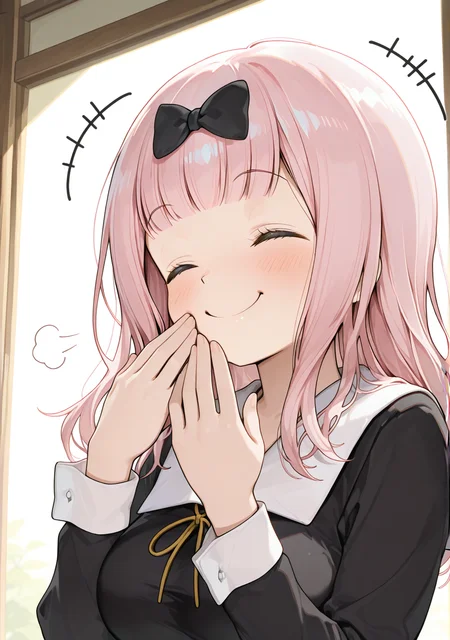 general,masterpiece,best quality,amazing quality,<lora:nanostyle:1>,nanostyle,
1girl,fujiwara chika,giggling,