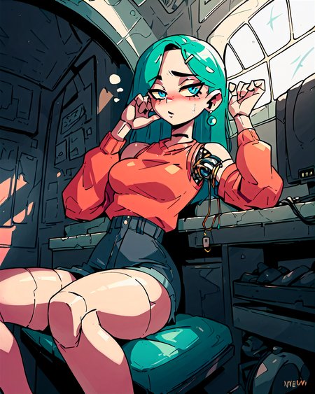 1girl, robotskin, android girl, sexy, slim, petite,
nsfw,  Z_HiQ_v2_PDXL,
 <lora:RobotSkin_Pony_2.0-000015:0.5>  Z_XXX_PDXL,    <lora:cutethings-PonyXL:1>