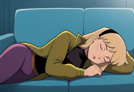 masterpiece, best quality, 32k, high resolution, absurdres,  gwen stacy, sleeping