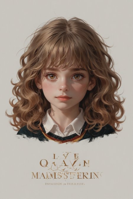 1girl_Hermione Granger, portrait,upper body,
<lora:sdxl_lightning_8step_lora:1>,
 hyper-Detailed, masterpiece, best Quality,film Grain, score_9, score_8_up, score_7_up,
