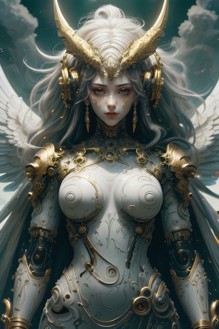 masterpiece,photorealistic,high details,8K,best quality,amazing body,at distance,the full and whole body,full length shot,posing,flirting,(playful gaze, smirking:1.05),seductive,voluptuous,<lora:BlessedTech:0.7>,blessedtech,blessed,holy aura,medivial,white and golden,
<lora:Concept_-_Hella-sthetic_v2:0.7>,, intricate, elegant, highly detailed, symmetry, magical atmosphere, sharp focus, majestic, very coherent, radiant, advanced, cinematic, artistic, fine detail, winning, beautiful, stunning, dramatic light, designed, rich deep colors, perfect professional background, ambient, tailored set composition