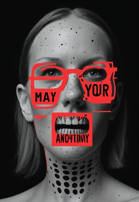 creepy , woman,  absurd surrealism, close up, Anthony Burrill,isolated on black <lora:lazy:1.5> <lora:xray:1.2> <lora:add-detail-xl:1> <lora:Cyberpunk _Anime_V2_light_version-SDXL:1>