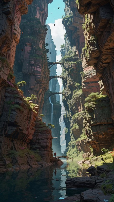 (epic:1.2), trending on artstation, (high quality:1.2), (masterpiece:1.2), high details, incredibly absurdres, colorful), (fairytale:1.17), (dreamlike:1.17), (Realistic Anime style:1.25), (soft focus:1.31), (Psychedelic Art:1.29), (Astropunk:1.17), (Panfuturism:1.27), (comp_left:1.13) ,, (location:(canyon:1.29) (earth:1.31)),,