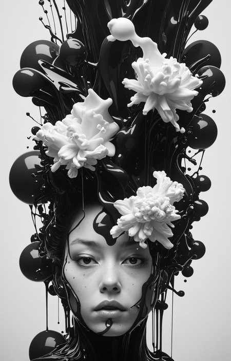 fantasy,close up,Gutai Art Association,Alberto Seveso,ink,b&w<lora:DiscoDeliriumXL-v1.2:0.2>
