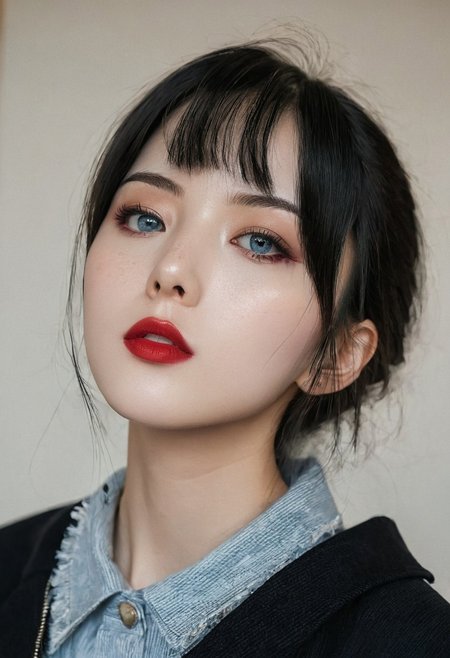 gorgeous lips, cinematic, (masterpiece), (best quality), (ultra-detailed), very aesthetic, illustration, perfect composition, intricate details, absurdres, detailed face, (anime, masterpiece, intricate:1.3), (best quality, hires textures, high detail:1.2), (4k),(incredibly detailed:1.4) full body, closed lips
NSFW
2girls, black hair, blue eyes, freckles, large size jacket, open over chest, fringe, dimple, living room scene, multiple girls, yuri kiss, fashi-g, red lips, makeup, mature female, EGirlMakeup,